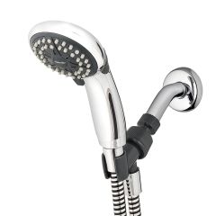 WaterPik EcoFlow showerhead saves water and money but has great pressure. Silver water conserving showerhead