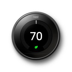 Black Google Nest Learning Thermostat