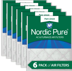 Nordic Pure Green 12" x 12" x 1" HVAC Filter 6-Pack