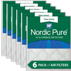 Nordic Pure Green 14" x 14" x 1" HVAC Filter 6-Pack
