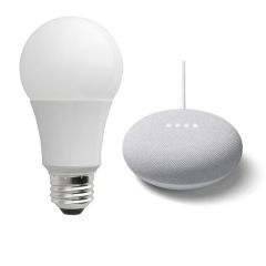 GE A-Lamp and Google Home Mini