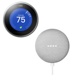 Google Nest Learning Thermostat & Google Home Mini bundle