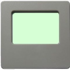 Energy efficient, low profile night light with soft green glow for kids' rooms, hallways