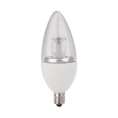 TCP 5w soft white B11 candle LED bulb with E12 base. Decorative LED light bulb to use less energy