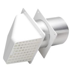4" Wall Hood  White Plastic - White wall mount ventilation fan wholesale prices