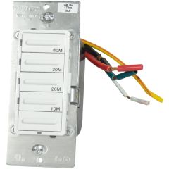 Leviton 60-30-20-10 Minute Timer - R62-6161T-1LW, timer, control, in-wall