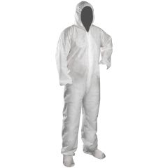 Enviroguard disposable coveralls with hood and boot covers