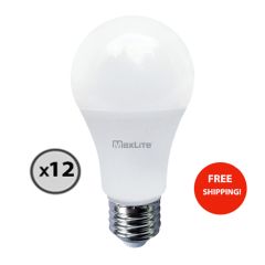 MaxLite 11w Soft White A19 Standard Bulb 12 Pack