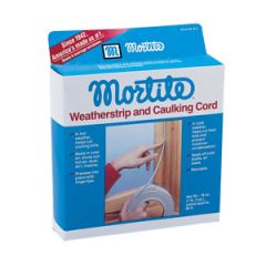 Mortite 45' Gray Rope Caulk - Weatherstripping and caulking cord for stopping drafts on windows