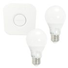 Philips Hue Starter Kit - Energy efficient smart lighting kit with 2 general use light bulbs and hub to run smart home lighting