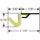 Visco 36" x 84" Low Profile Q-Lon Brown Gasket