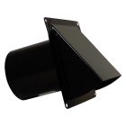 Wall Mounted Exhaust Hood Black 3" or 4", exhaust, exhaust hood, wall mounted, ventilation 